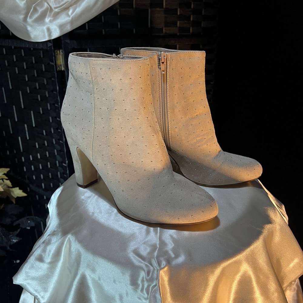 Fergalicious Parade Gold Embellished Booties